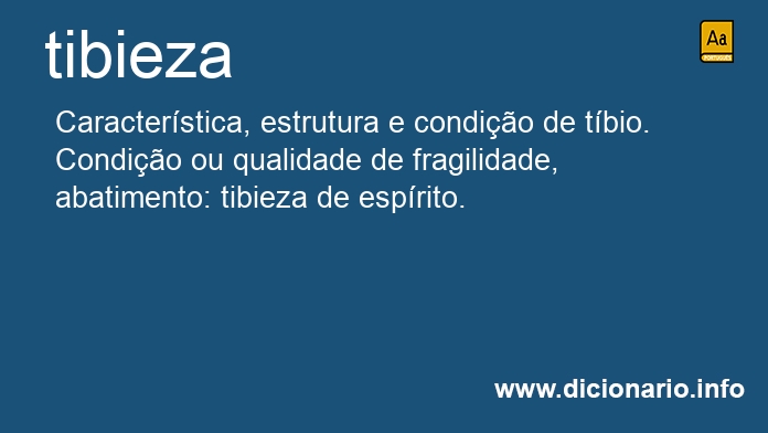 Significado de tibiezas