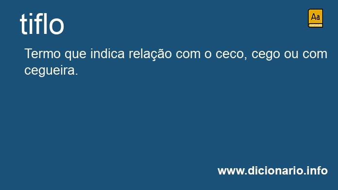 Significado de tiflo