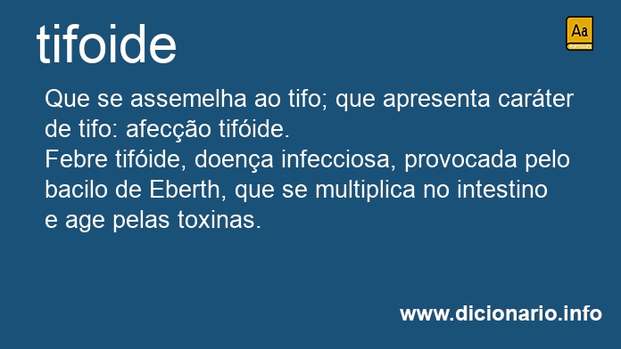 Significado de tifoide