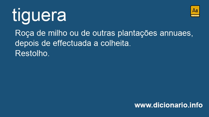 Significado de tiguera