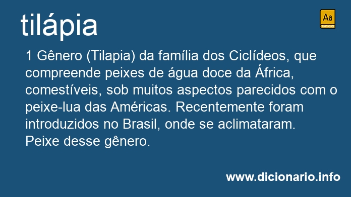 Significado de tilpia