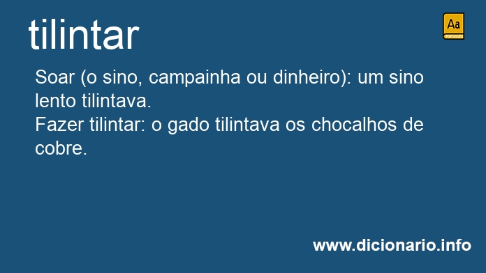 Significado de tilintaste