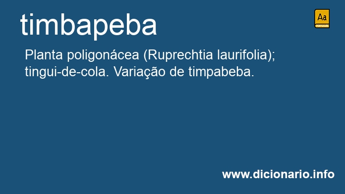 Significado de timbapeba