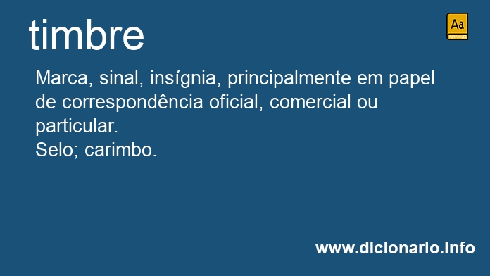 Significado de timbre