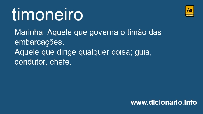 Significado de timoneiros