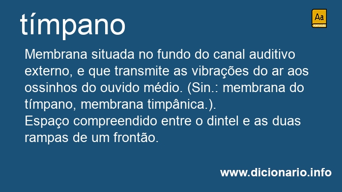 Significado de tmpano