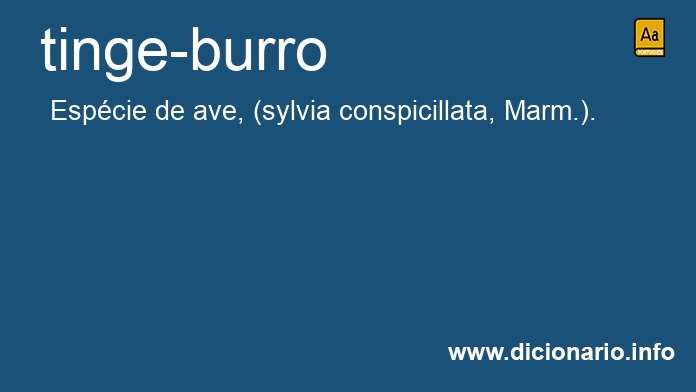 Significado de tinge-burro