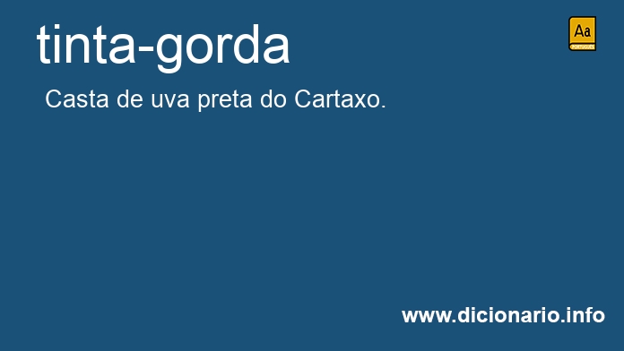 Significado de tinta-gorda