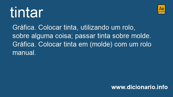 Significado de tintar