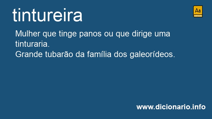 Significado de tintureira