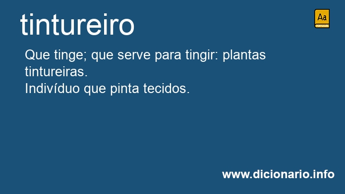 Significado de tintureiro