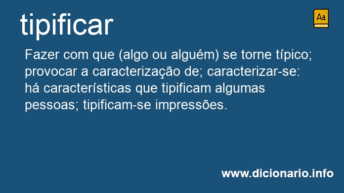 Significado de tipifique