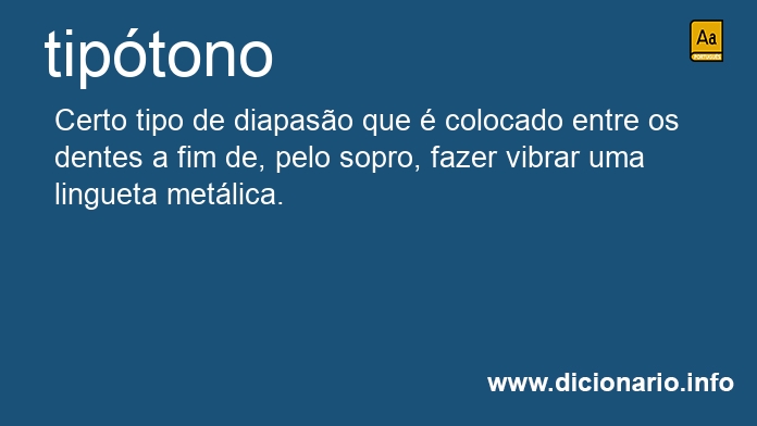 Significado de tiptono