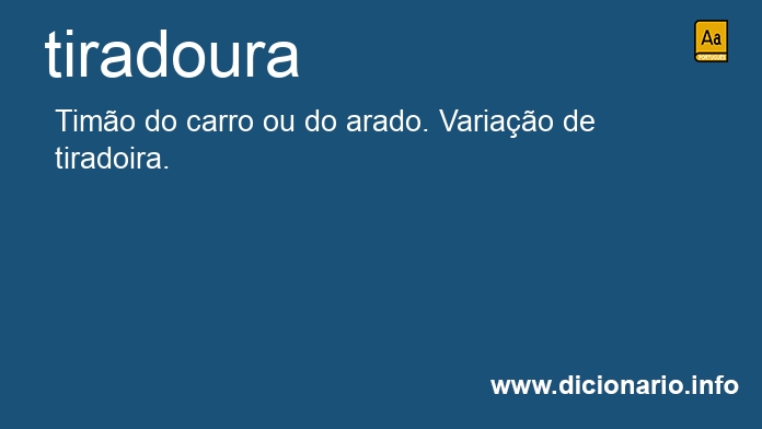 Significado de tiradoura