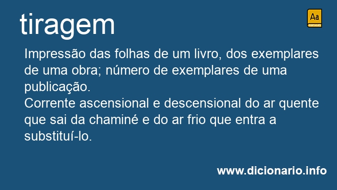 Significado de tiragem