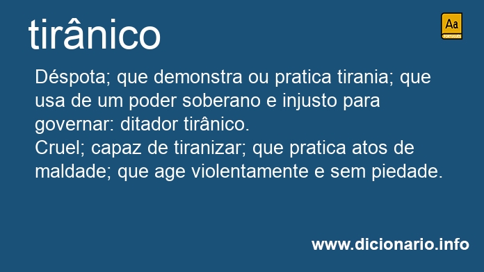 Significado de tirnico