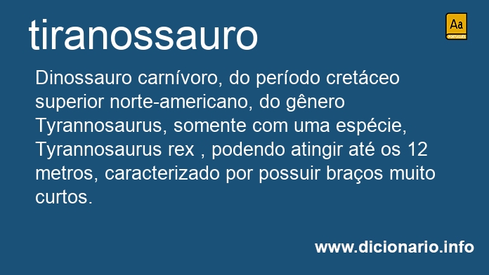 Significado de tiranossauro