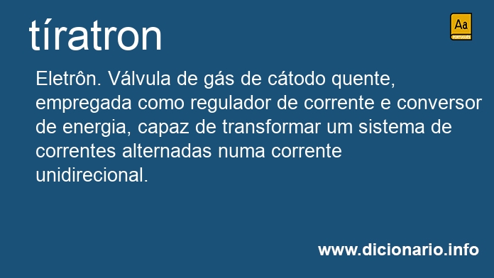 Significado de tratron