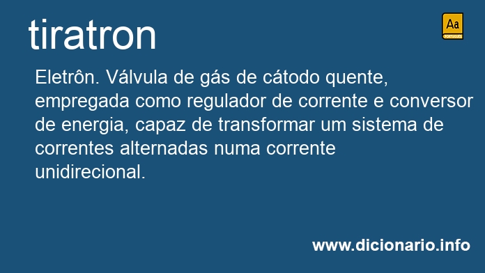Significado de tiratron
