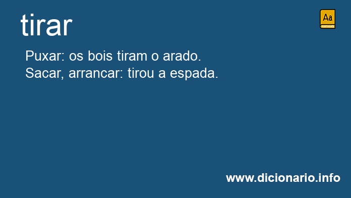 Significado de tiravam