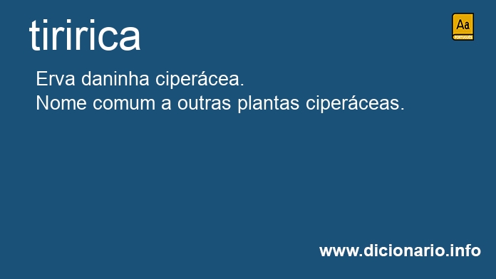 Significado de tiririca