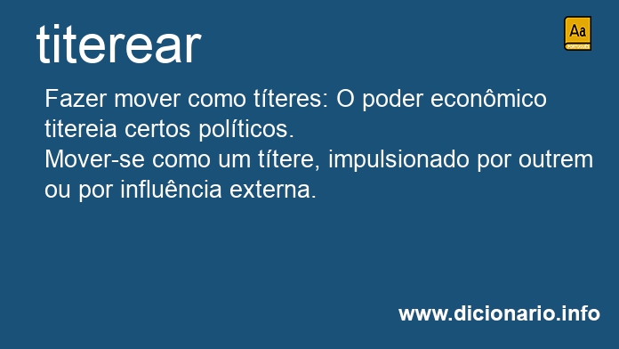 Significado de titereia