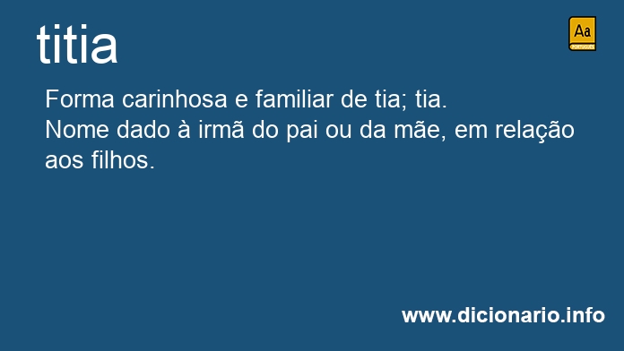 Significado de titias