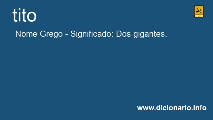 Significado de tito