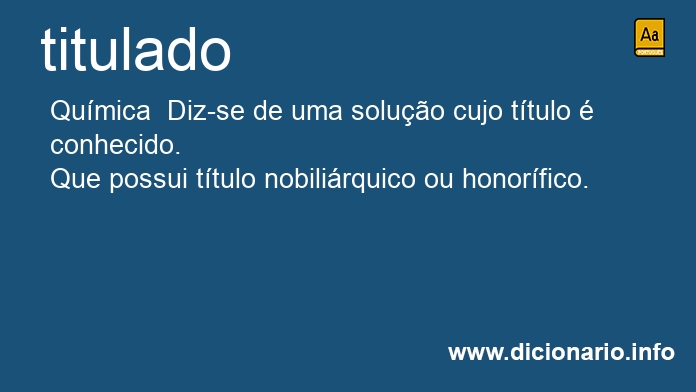 Significado de titulado