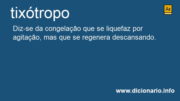 Significado de tixtropo