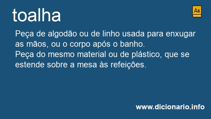 Significado de toalha