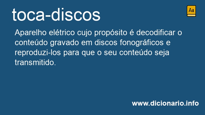 Significado de toca-discos