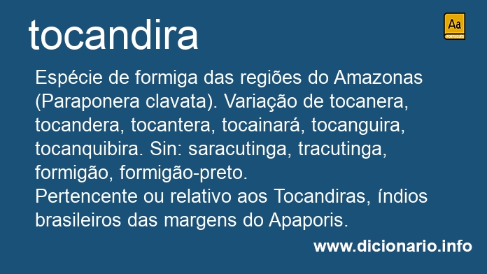 Significado de tocandira