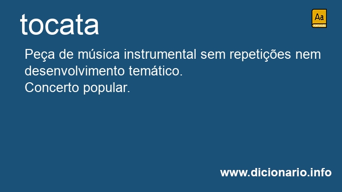 Significado de tocatas