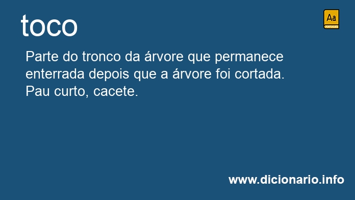 Significado de tocos