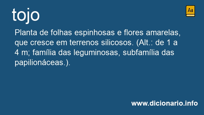 Significado de tojos