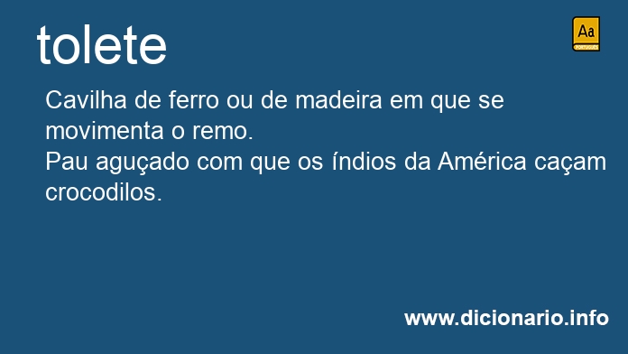 Significado de tolete