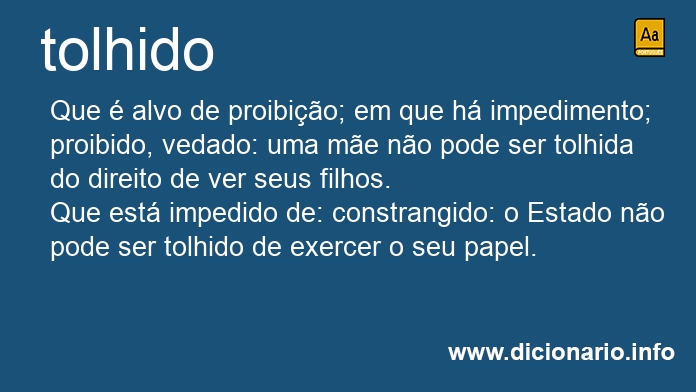 Significado de tolhido