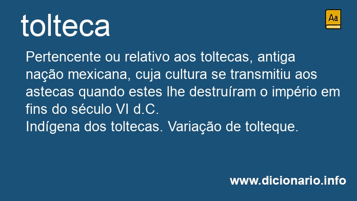 Significado de tolteca