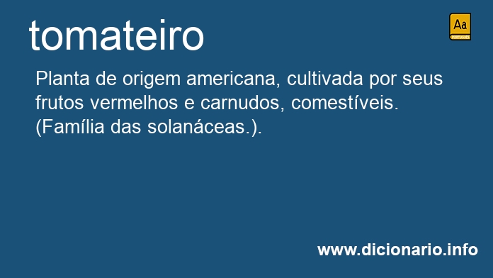 Significado de tomateiro