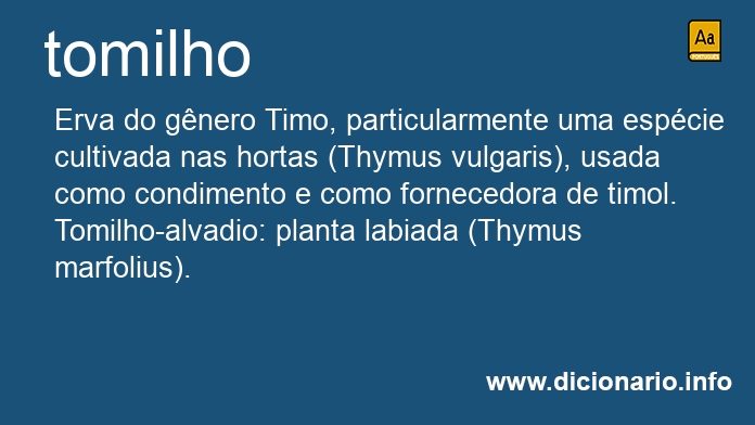 Significado de tomilho