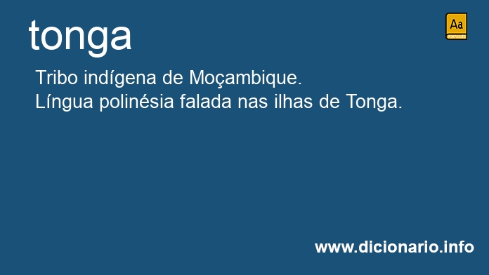 Significado de tonga