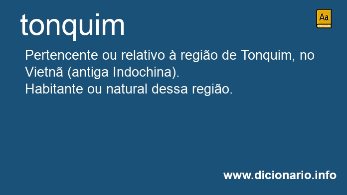 Significado de tonquim