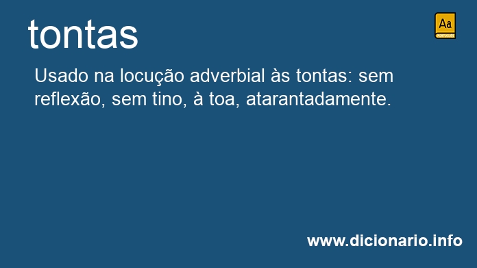 Significado de tontas