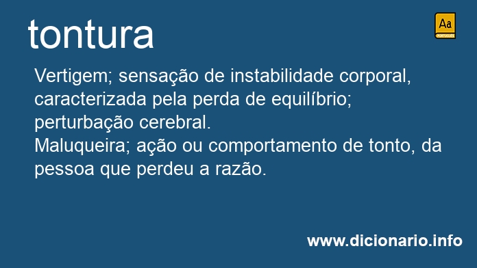 Significado de tonturas