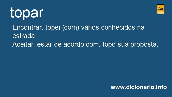 Significado de topar