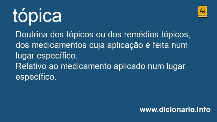 Significado de tpica