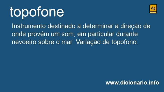 Significado de topofone