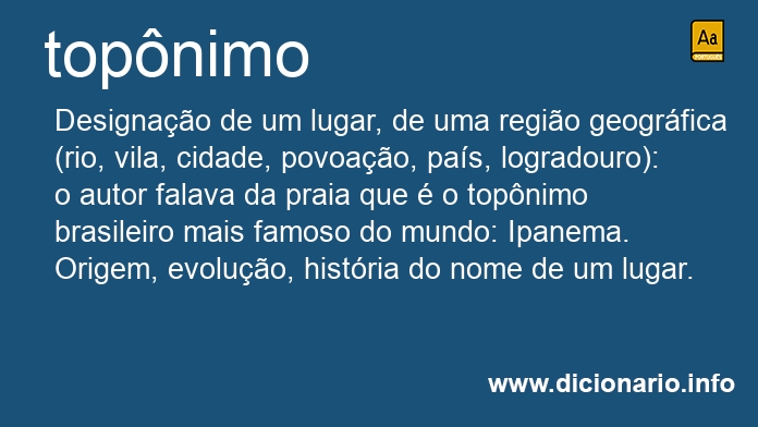 Significado de topnimos