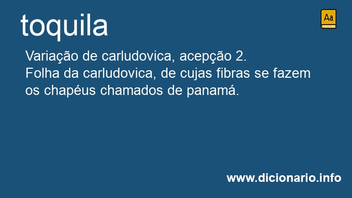 Significado de toquila